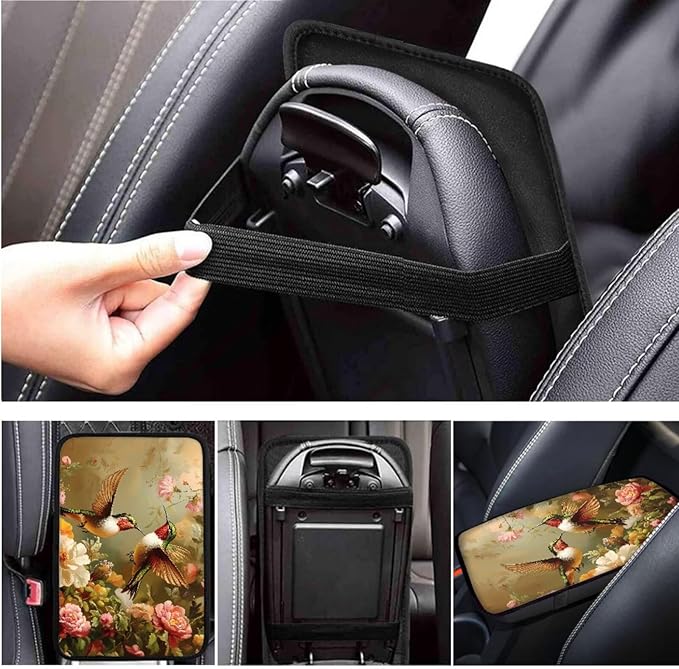 Magpies Birds Picture Steering Wheel Cover for Men Women Flower Car Interior Decor Cup Coaster Handbrake Cover Universal Fit Auto,Suvs,Truck