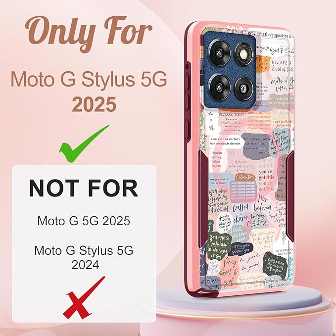 for Moto G Stylus 2025 Case - Compatible with MagSafe Women Cute Girls Magnetic Phone Cover Girly Kawaii Unique Pretty Heavy Duty Shockproof Design for Motorola Moto G Stylus 5G 2025 Cases