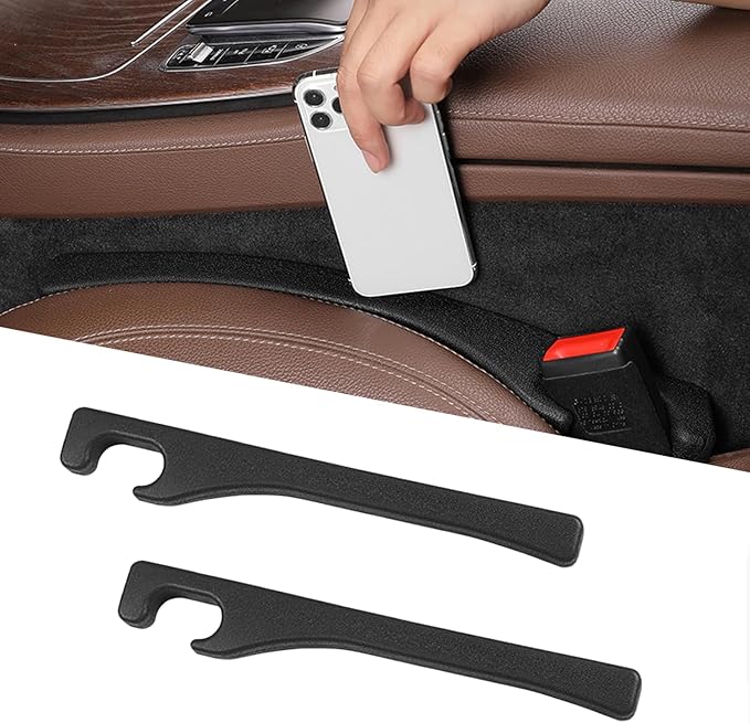 2-Pack Car Seat Gap Filler – Universal PU Leather Car Seat Gap Cover, Designed to Fill Gaps Between Seats and Console. Car Seat Side Gap Filler Prevents Items from Falling