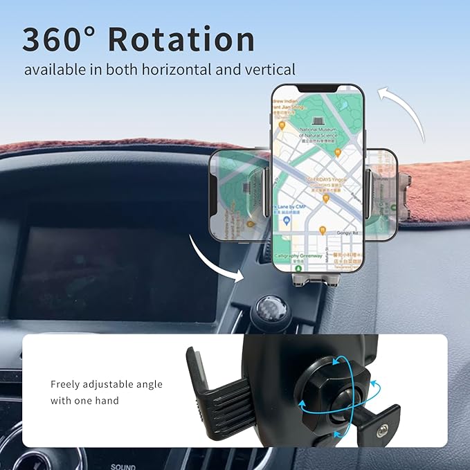 Car Phone Mount for Ford Focus MK3/MK3.5 2012–2018 (RS / SE / ST), Passenger-Side Dashboard Phone Holder,Does Not Block Airflow,360° Rotating Hands-Free Cell Phone Mount, Focus Interior Accessories