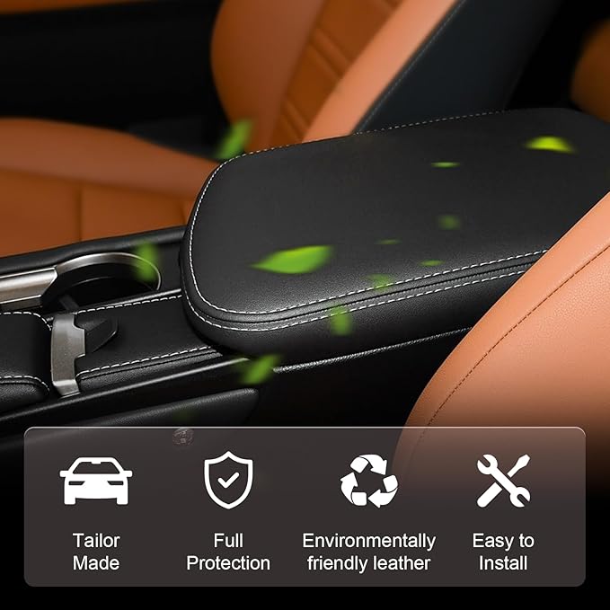 Center Console Cover fit for Lexus 2015-2021 NX NX300h/NX300/NX200t Armrest Cushion Vehicle Accessories Car Console Covers Automotive Interior Accessory Waterproof PU Leather