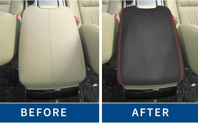 Compatible with Center Console Armrest Cover for Honda Accord 2008 2009 2010 2011 2012 Leather Arm Rest Storage Box Lids Cushion Protector Pad