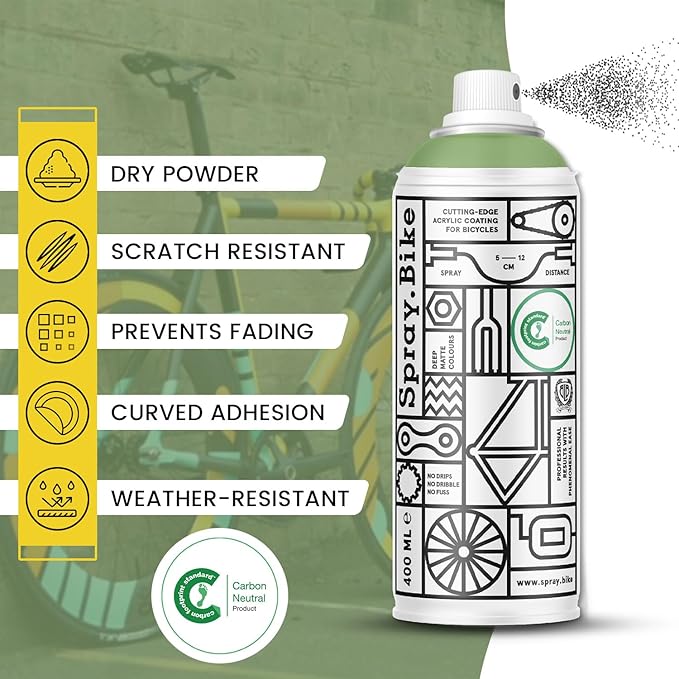 Spray.Bike Spray Paint | Designed Mainly for Bicycles | Multi-Use Acrylic Spray Paint for Metal, Plastic | High Coverage Bike Paint, 400ml, Royal Oak