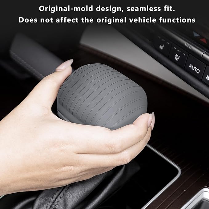 Gear Shift Knob Cover for Toyota Sienna 2021-2026 Silicone Center Console Gear Shift Head Protection Compatible with LE/XLE/XSE/Woodland Edition/Limited/Platinum(Gray)