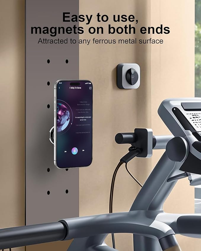 Magnetic Phone Ring Holder for iPhone 17 Pro Max/17Pro/Air/17/16 Pro/15/14, MagSafe Finger Grip Kickstand, 360°Adjustable Two-Sided Magnetic Cellphone Loop for Magnet Car Mount Stand for Galaxy, Pixel
