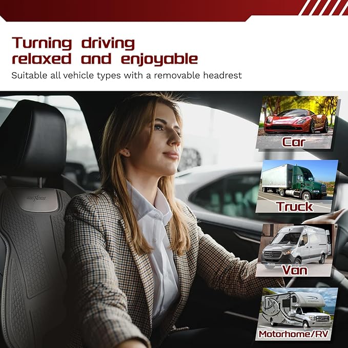Lumbar Support Pillow for Car Improve Lower Back Pain Relief & Sitting Posture Back Support,Gel Lumbar Seat Cushion for Car,Gel Car Seat Back Support Ergonomic Lumbar Comfort for Long Sitting,Black