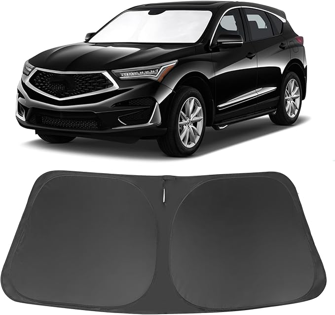 Windshield Sun Shade Custom Fit for 2019-2024 2025 2026 AcuraRDX RDX Accessories Foldable Sunshade Sun Blocker Protect Car from Sun Rays & Heat Damage Keep Car Cooler