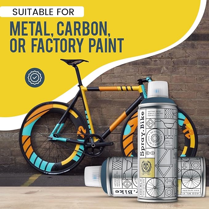 Spray.Bike Spray Paint | Designed Mainly for Bicycles | Multi-Use Acrylic Spray Paint for Metal, Plastic | High Coverage Bike Paint, 400ml, Storm