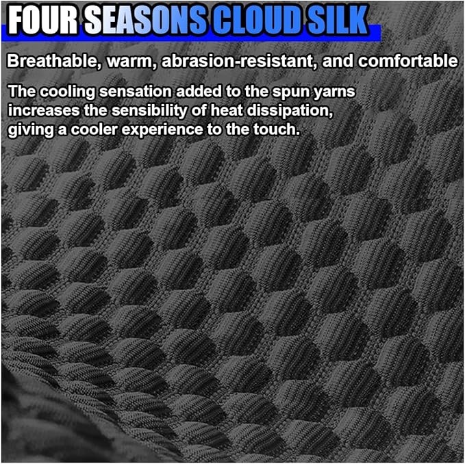 Cool Car Center Console Cushion Pad, Comfortable Ice Silk Car Armrest Cover, Breathable Vehicle Armrest Seat Box Pad Memory Foam, Auto Interior Protection Accessories, Universal for Summer (Black)