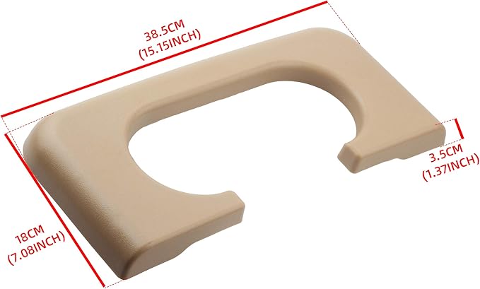 Dasbecan Beige Center Console Cup Holder Central Armrest Cushion Assembly Compatible with Ford F250 F350 F450 1999-2010
