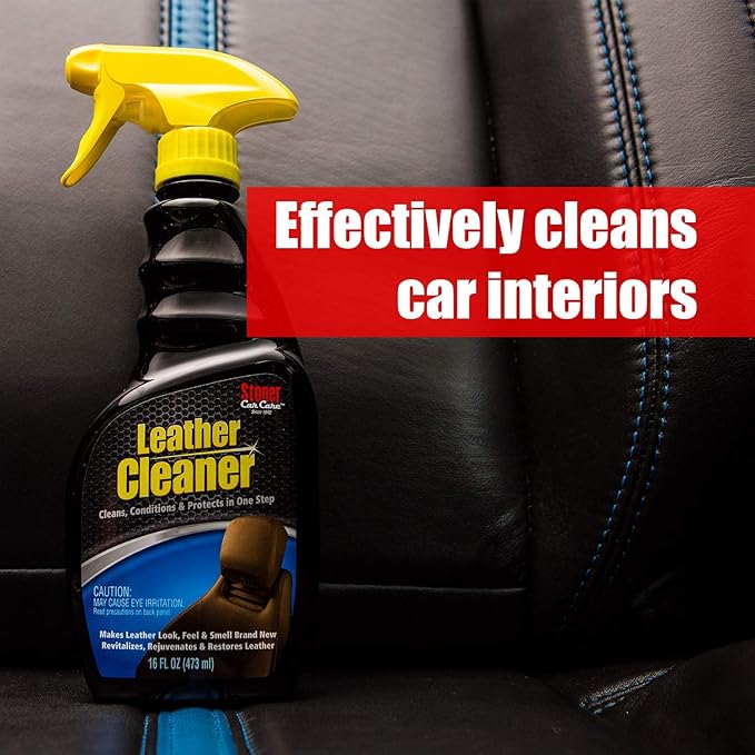 Stoner Car Care 95400 Leather Cleaner and Conditioner for 3-in-1 Car Interior Cleaner to Rehydrate Protect and Preserve Leather Surfaces, 16 Fl Oz, Pack of 1