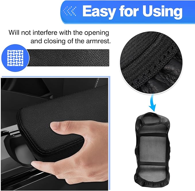 Autorder Center Console Cover for 2023-2025 2026 Toyota Prius Accessories Armrest Cover Anti-Scratch Middle Console Pad Leather Armrest Protector