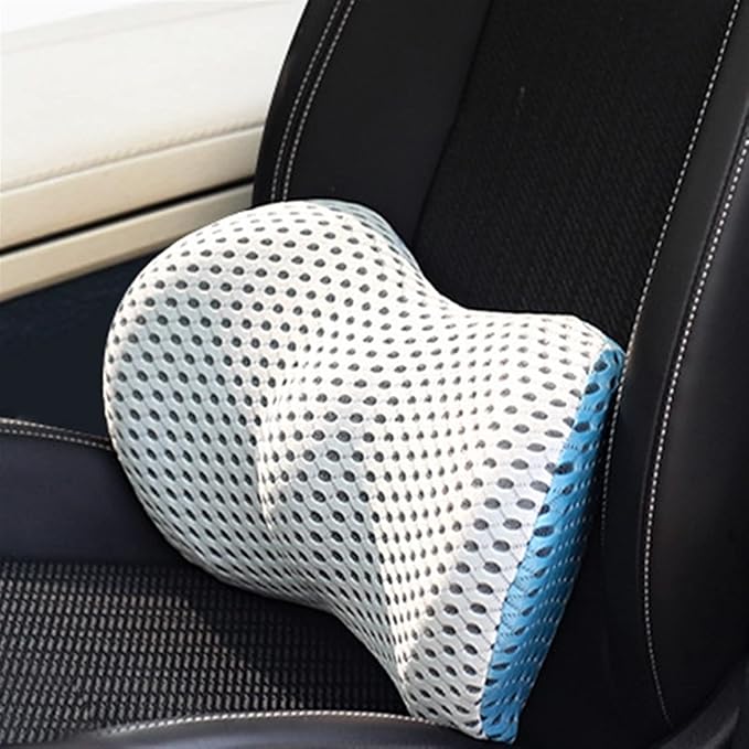Lumbar Support Pillow for Car Seat, Mesh Office Chair Back Support Cushion, Ergonomic Back Pillows for Carseat,Office Chair,Desk,Wheelchair(Blue)