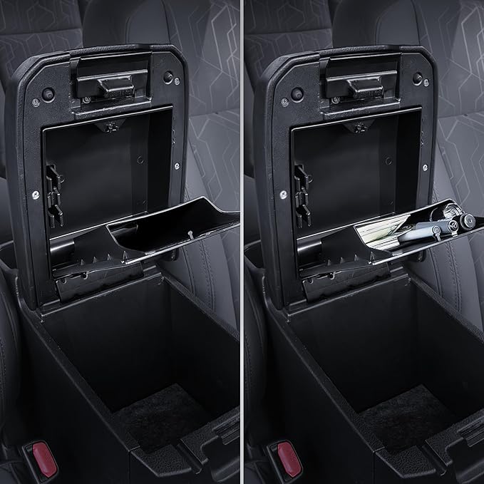 Carlimeki Center Console Organizer (3-piece set) for Tacoma 2016-2023 - for Tacoma Accessories