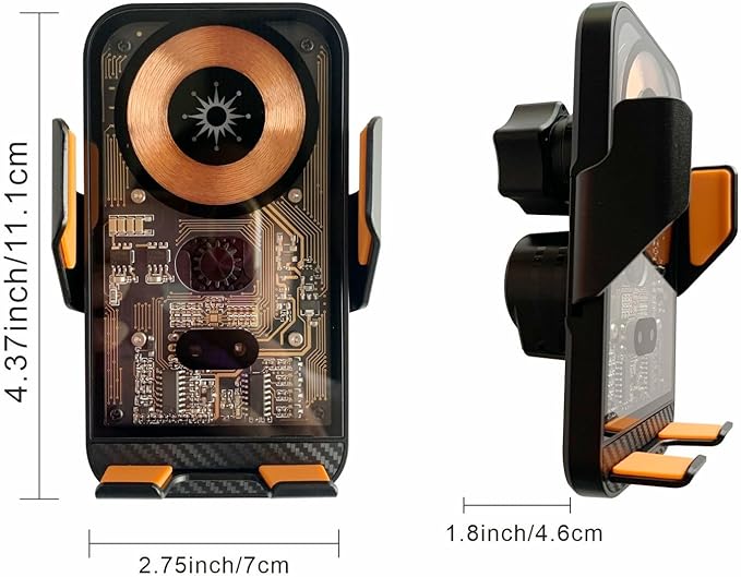 Wireless Car Charger Mount, 15W Fast Charging Auto Clamping Car Charger Holder for iPhone/Samsung for iPhone 17 16 15 14 13 12 11 Pro,Samsung Galaxy S26 Ultra S25 S24 Ultra S23 S22 S21 S20