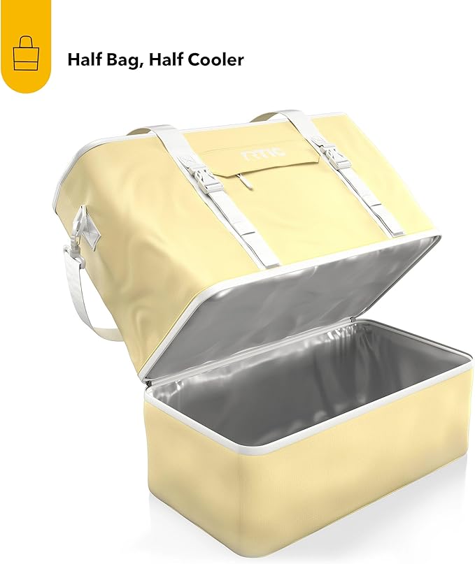 RTIC 2-in-1 Chillout Bag Soft Insulated Cooler Tote, Portable, for Lunch, Beach, Travel, Drink, Beverage, Car, Camping, Picnic, 24-Can Capacity,