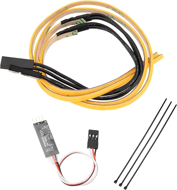 MEUS RACING RC LED Strip Colored Light Strip Flexible Cuttable for TRX4M SCX24 1/24 1/18 RC Crawlers Upgrade(Yellow)