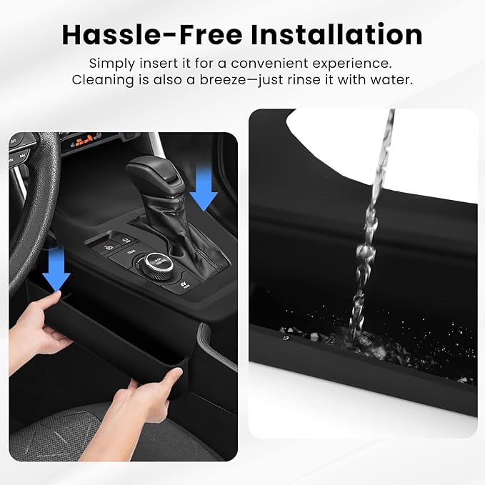 Autorder Silicone Center Console Organizer for 2019-2026 Toyota RAV4 Accessories Seat Gap Storage Box Soft Gear Shift Panel Trim Cover