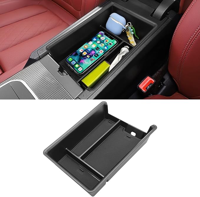 Jaronx Compatible with BMW Center Console Organizer for 3 Series G20 2019-2025/4 Series G22 i4 G26 2021-2025, for BMW 3' Organizer Tray 2019-2025, i4/4' Console Storage Box 2021-2025