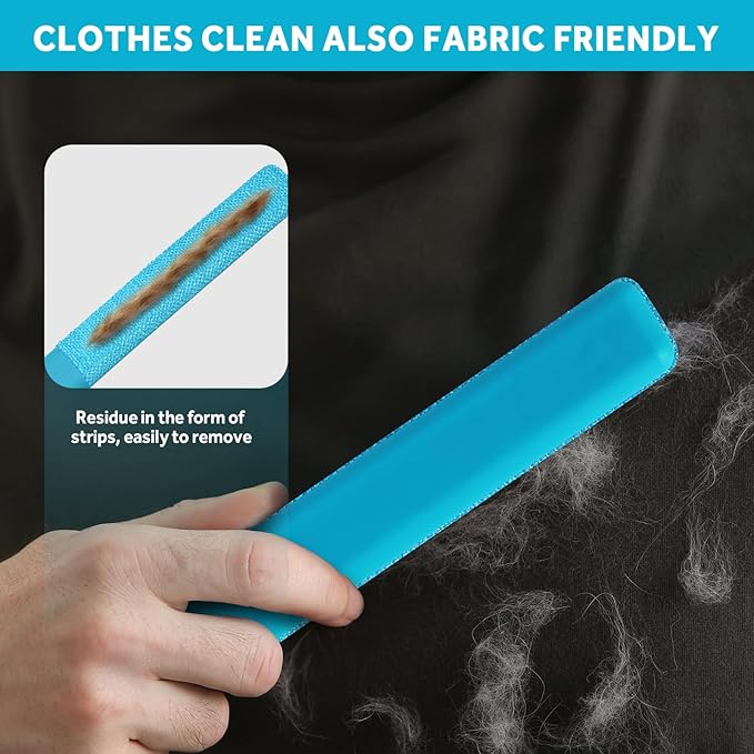 Pet Hair Removal Tool - Pet Hair Remover for Cat & Dog Hair Cleaning, Carpet Rake for Fabric Furniture, Pet Carpet Cleaner Come with Adhesive Hook Convenient to Hang & Store