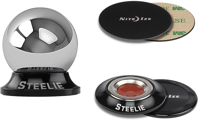 Nite Ize Steelie Orbiter Dash Kit - Magnetic Dashboard Phone Mount - Easy-to-Use & Durable Cell Phone Car Holder