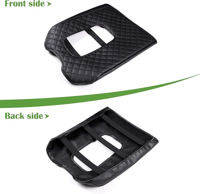 LLKUANG Car Center Console Armrest Cover Pad Fit for Toyota Tundra 2007-2021 Waterproof Leather Seat Armrest Box Cushion Pad Protector (Black)