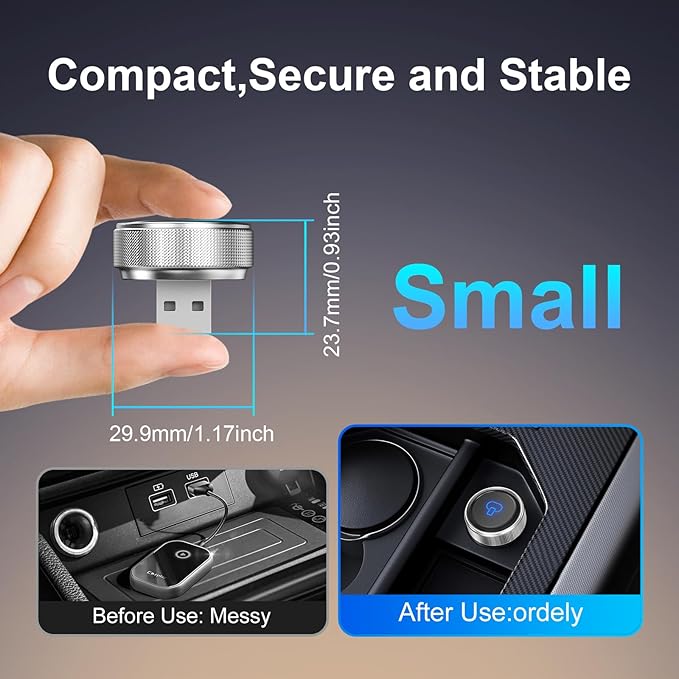 Wireless CarPlay Adapter for Apple & Android Auto, 2026 Upgraded Stable Connection, Auto Connect in 5s, Plug & Play Dongle for Factory Wired CarPlay Cars, WiFi 6 & Bluetooth for iOS 10+ & Android 11+