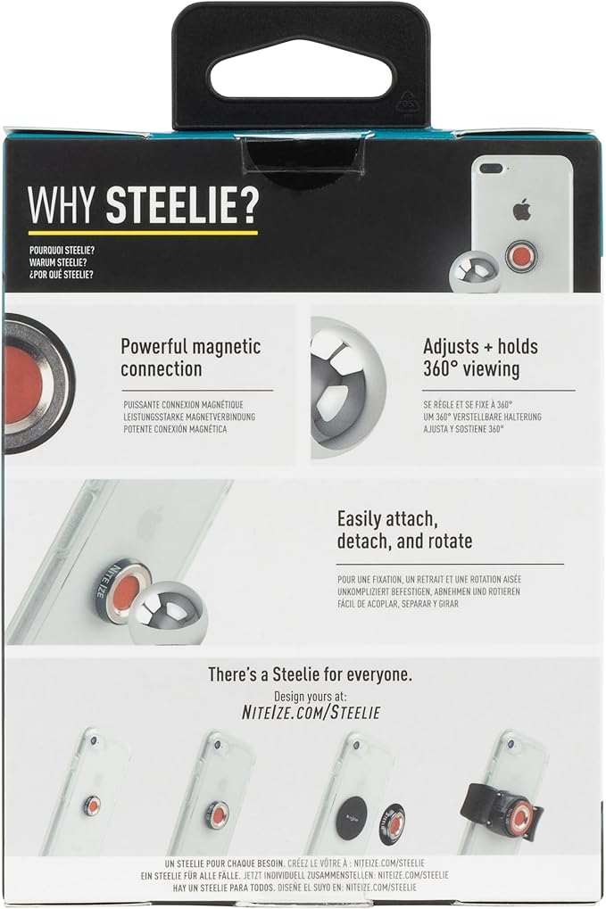 Nite Ize Steelie Orbiter Dash Kit - Magnetic Dashboard Phone Mount - Easy-to-Use & Durable Cell Phone Car Holder