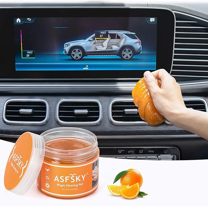 ASFSKY Car Cleaning Gel, Cleaning Putty for Car Detailing Car Slime for Cleaning Dust from Air Vents, Dashboard, Cup Holder with Cleaner Gel Dust Cleaning Gel