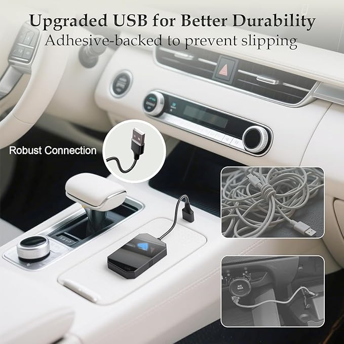 Wireless CarPlay Adapter for Android Auto, Converts Factory Wired CarPlay to Wireless, Plug and Play Car Play, Auto Connect Dongle for Android Auto Wireless Adapter for Cars from 2016