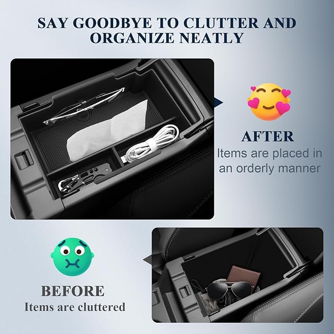 BIBIBO Upgraded for 2024-2026 Subaru Crosstrek Center Console Organizer Tissues Holder 2023-2026 Subaru Crosstrek/2026 Crosstrek Hybrid &2024+ Subaru Impreza Console Insert Tray Tissues Box Crosstrek
