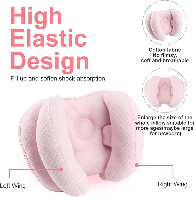 KAKIBLIN Baby Support Pillow, Head and Neck Support,Banana Neck Pillow for Baby, Travel Pillow for Stroller Neck Support, Adjustable Head Pillow for Kids Toddler