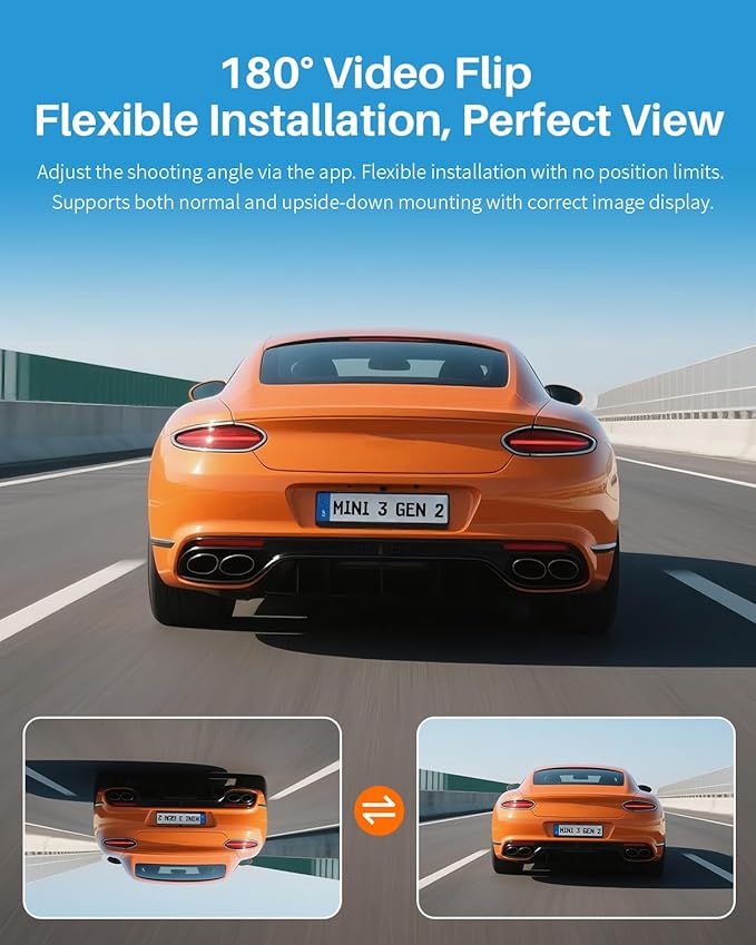 KAWA 2K Tiny Dash Cam, 1296P QHD Mini Car Camera DashCam - Voice Control, G -Sensor, Free 32GB TF Card, Built-in WiFi, APP Control, WDR/3D DNR with Super Night Vision, 24H Parking Mode
