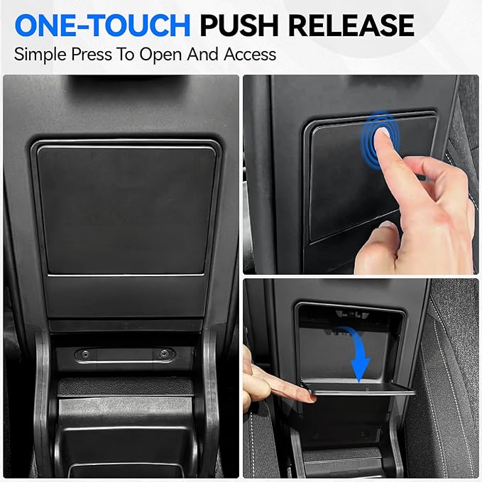 ELECFRESH 2PCS Center Console Organizer Tray for 2026 2023-2025 Honda Accord Accessories, Glove Storage Box with Aremrest Hidden Storage Box for Honda Accord