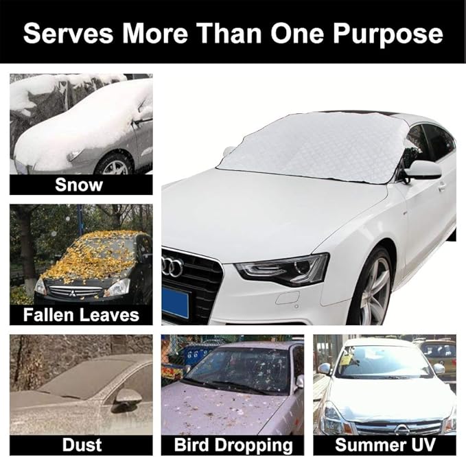 Car Windshield Cover Sun Shade,All Weather Windshield Sunshade Cover Fits Most Cars SUV