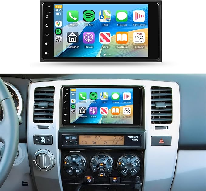 8Core 6+128GCar Stereo for Toyota 4Runner 02-09 RAV4 01-08 Corolla 00-06 Camry 02-06 Tundra 03-06 Sequoia Wireless Carplay/Android Auto,Android 7“ IPS DSP GPS 5G WiFi BT FM Mirror Link Backup Camera