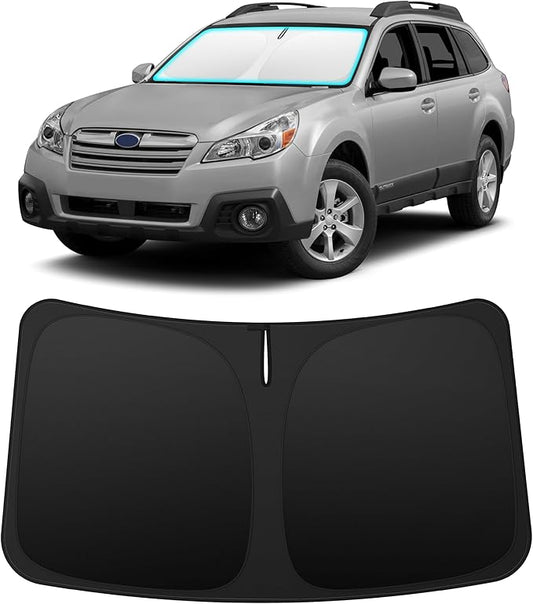 INSAUTO Custom Fit Windshield Sun Shade Accessories for Subaru Outback 2010-2014, Foldable Front Window Sunshade, UV & Heat Reflector, Keeps Interior Cool, Includes Storage Bag