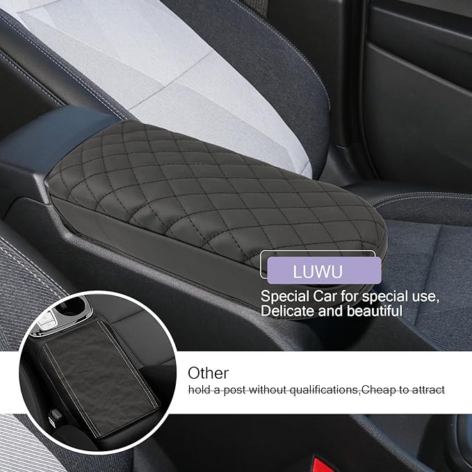 LUWU for 2025 2024 Chevy Trax Center Console Cover 2024 Trax Armrest Cover 2024 2025 Chevrolet Trax Accessories Console Pad 2024 2025 Chevy Trax LS/1RS/LT/2RS/Activ Armrest Console Cover Soft Leather