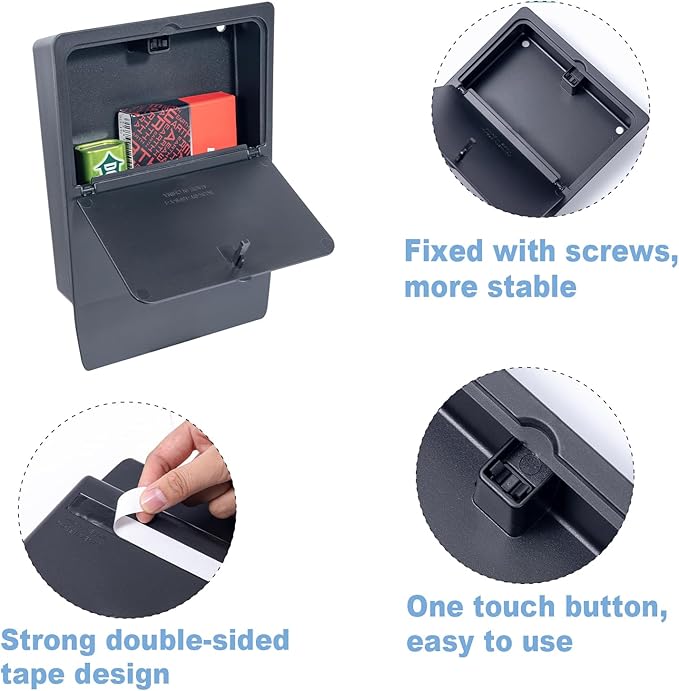 PIMCAR Center Console Hidden Organizer for Honda Accord 2018 2019 2020 2021 2022 Armrest Secret Compartment One-Touch Hidden Storage Accessories