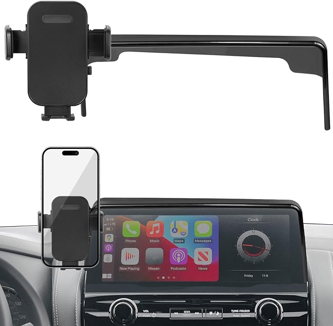 Car Phone Holder Custom for 2021-2024 Armada & 2022-2024 QX80 12.3-inch Screen Auto Interior Accessories Decoration Mobile Cell Phone Mount Bracket with Hands-Free & 360°Rotation