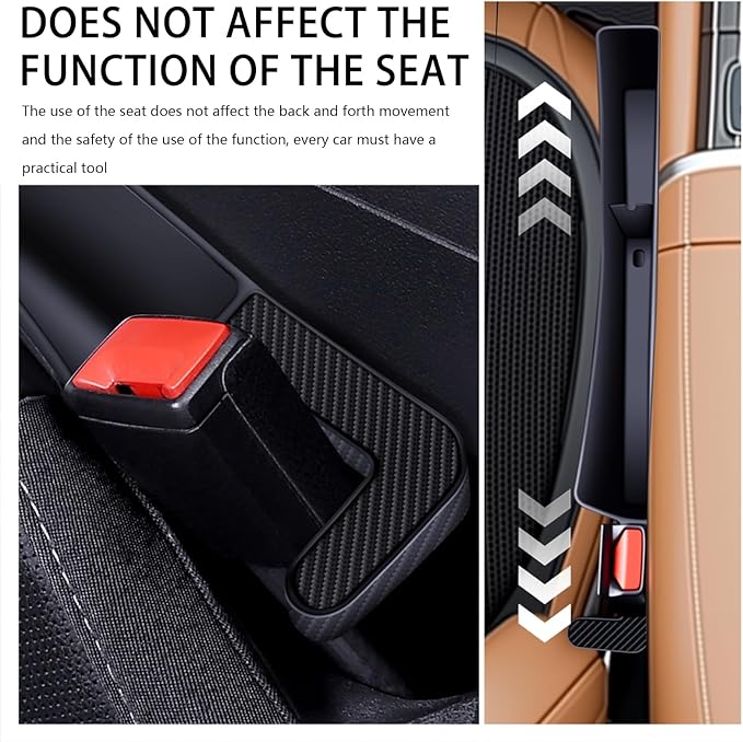 2PCS Car Seat Gap Filler Organizer with Charging Port,Upgrade Cars Gap Filler with Larger Storage Space Reducing Item Loss,Flexible No Drop Seat Guard for Car Storage Organizer