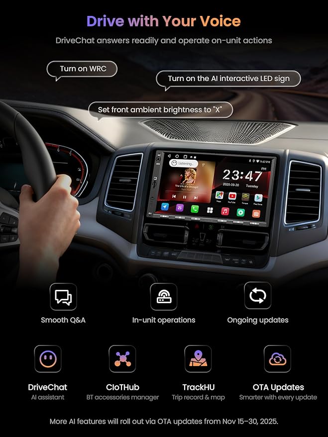 ATOTO A5 7" Android Double Din Car Stereo with Backup Camera, Wireless CarPlay& Android Auto Touch Screen, WiFi/Bluetooth/USB,24 Band EQ DSP, FM/TF, MirrorLink, 2+32G, Gemini&ChatGPT AI, GPS Tracking