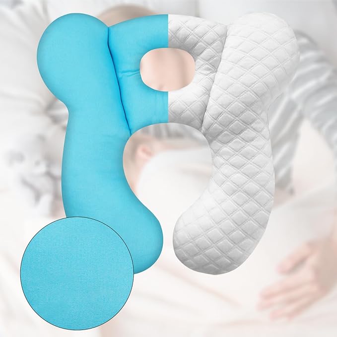 Baby Travel Pillow, Upgrade U-Shape Infant Pillow for Car Seat Pushchair and Stroller, Soft Comfortable Sleep Cushion for Kids Newborn and Toddler -Light Blue