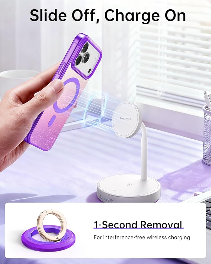 SYNCWIRE for MagSafe Phone Grip, Valentine's Galentine's Day Birthday Gifts for Her Women Mom Girlfriend Best Friends Sister Wife Teen Girl Magnetic Phone Ring Holder Kickstand