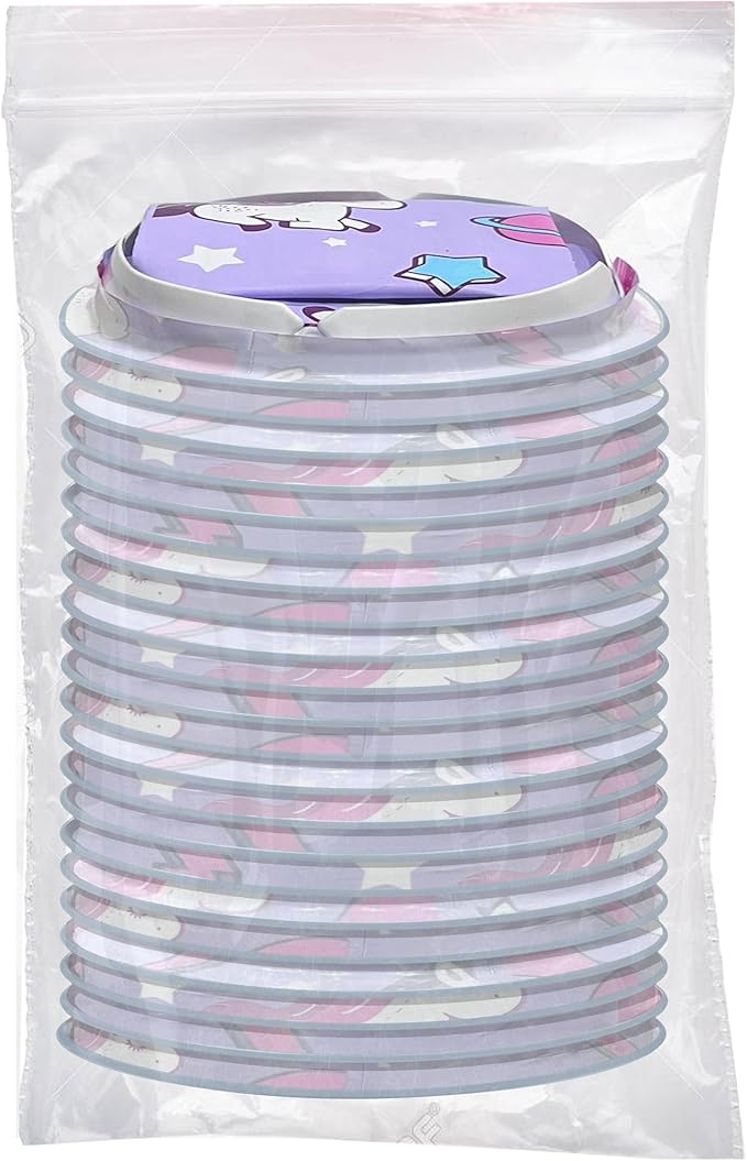 MP MOZZPAK Vomit Bags Disposable 35 Pack - 1000ml Emesis Bags, Leak-Proof Barf Bag, Travel Friendly Puke & Nausea Bag for Motion Sickness, Medical Grade Throw up Relief for Car (35pk - Unicorn Style)
