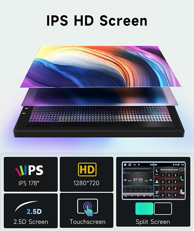 8 CORE 4G+64G Car Stereo Radio for Honda CRV 2002-2006 with Wireless CarPlay Android Auto, 9 Inch 1280 * 720P IPS Touch Screen Head Unit Android 13 GPS WiFi Bluetooth 32-Band DSP SWC HD Camera