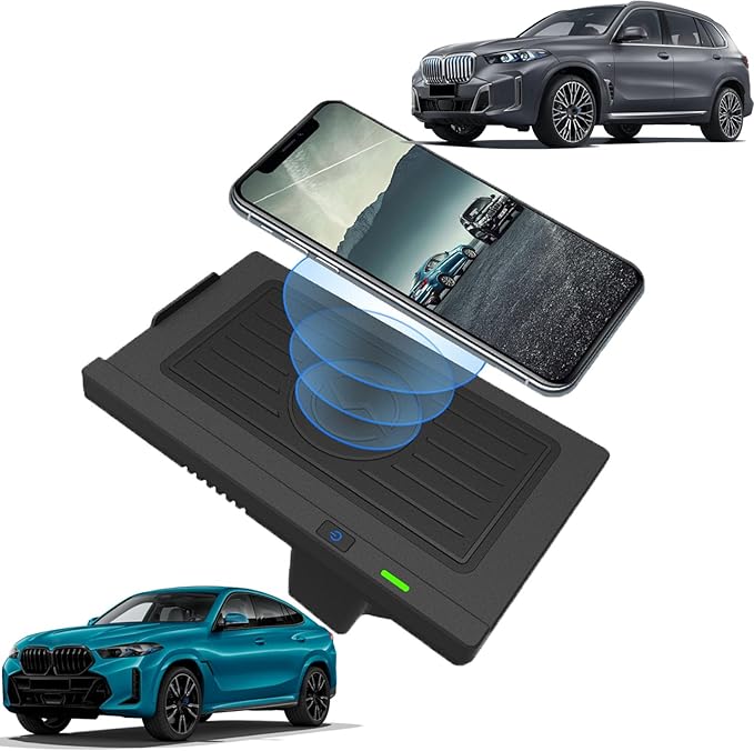 CenNa Wireless Car Charger with 10w Wireless Fast Charging for BMW X5 (2014 2015 2016 2017 2018) X6 (2015 2016 2017 2018 2019) All Models Accessory 2023 New