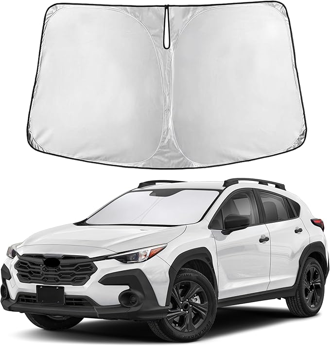 EcoNour Windshield Sunshade Compatible for Subaru Crosstrek 2024 2025 2026, Sun Visor for Front Windshield & Window Sun Shade Cover, UV Heat Blocker & Protector, Car Accessories