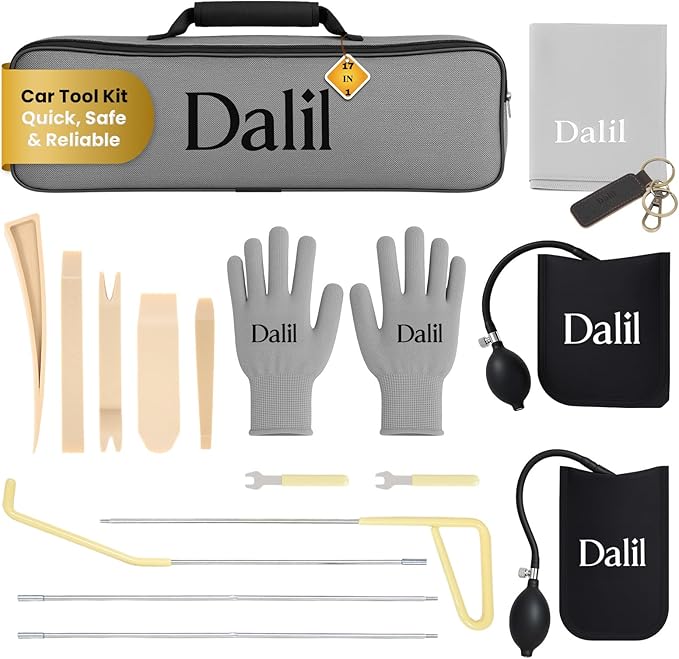 Car Unlock Kit - Complete Emergency Tool Set for Road Safety | Protect Your Vehicle and Loved Ones | Includes Premium Bag, Luxury Keychain & Microfiber Towel.