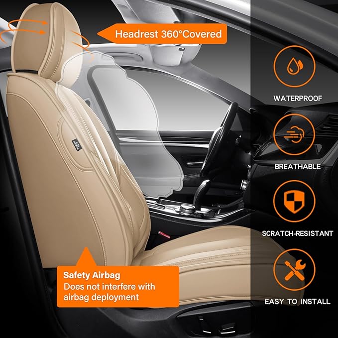 Seat Covers, Car Seat Covers Front Seats, Car Seat Cover, Car Seat Protector Waterproof,Seat Covers Carseat Cover Universal Fit for Most Cars